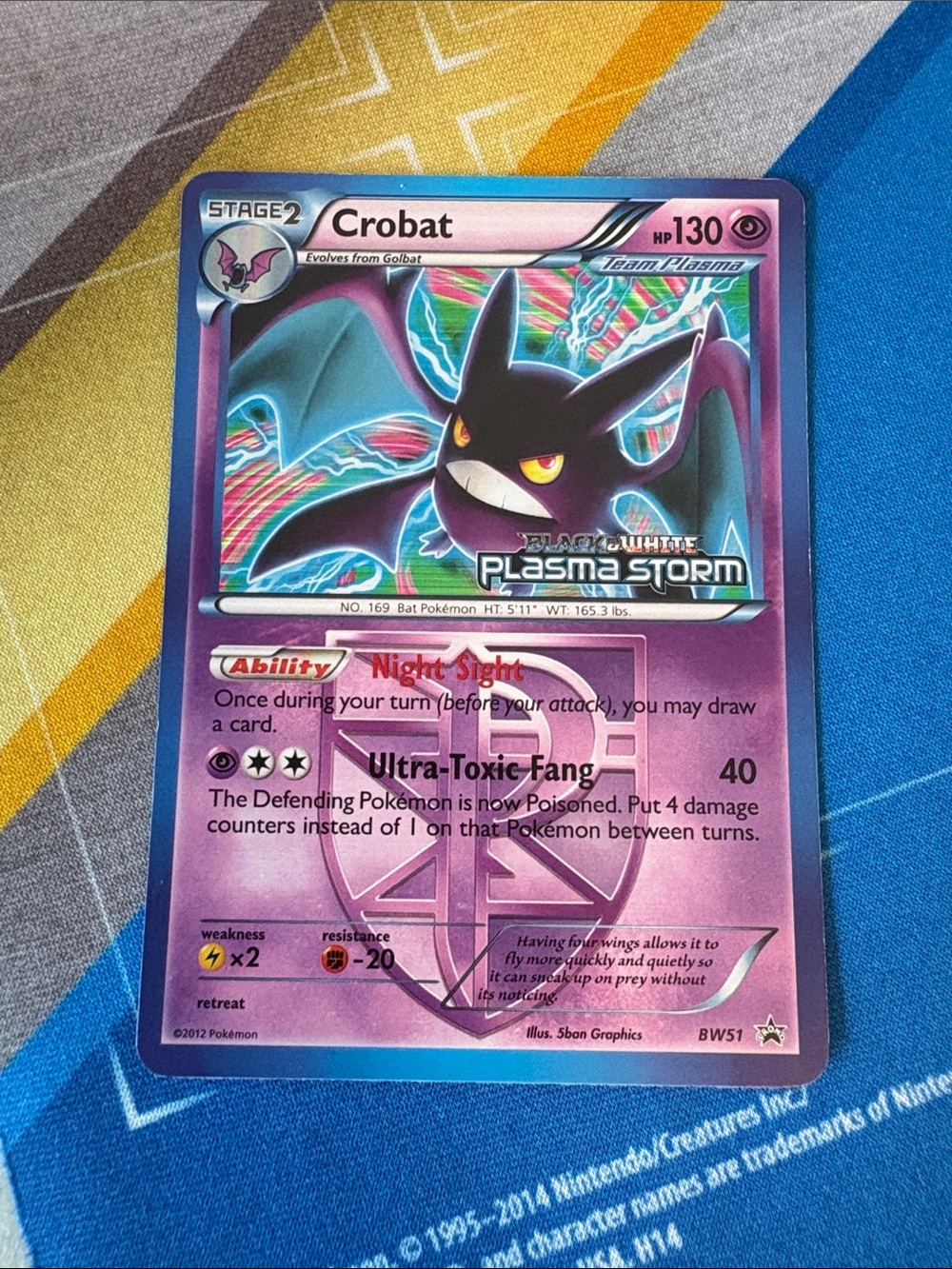 Crobat (Team Plasma) (Prerelease) BW51 - Black And White Promo - Pokemon Card LP